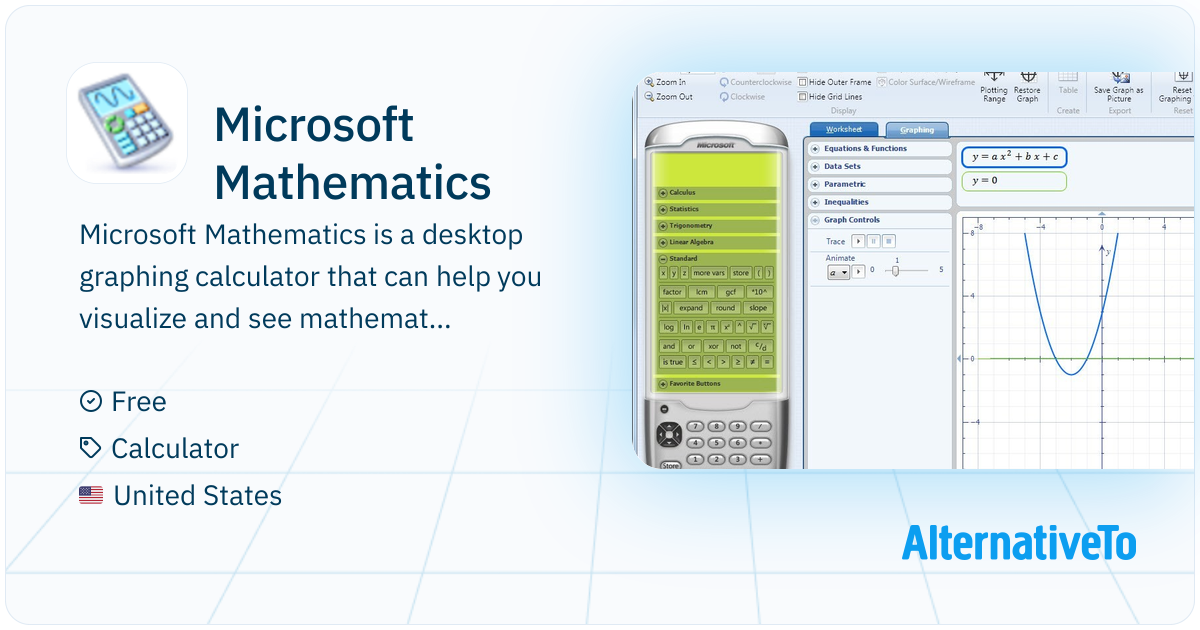 Microsoft Math Download Microsoft Mathematics: Desktop graphing | AlternativeTo