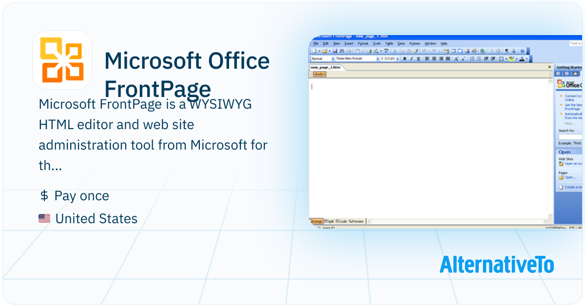 Microsoft Office FrontPage: Discontinued "what you see is what you get ...