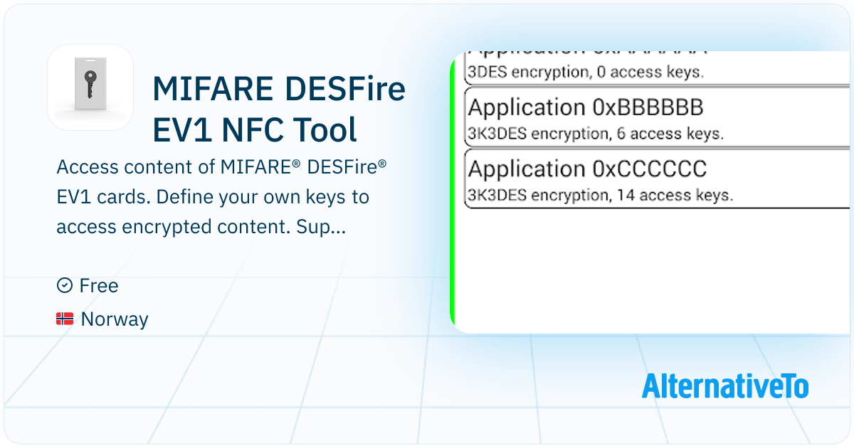 MIFARE DESFire EV1 NFC Tool: Access content of MIFARE® DESFire® EV1 ...