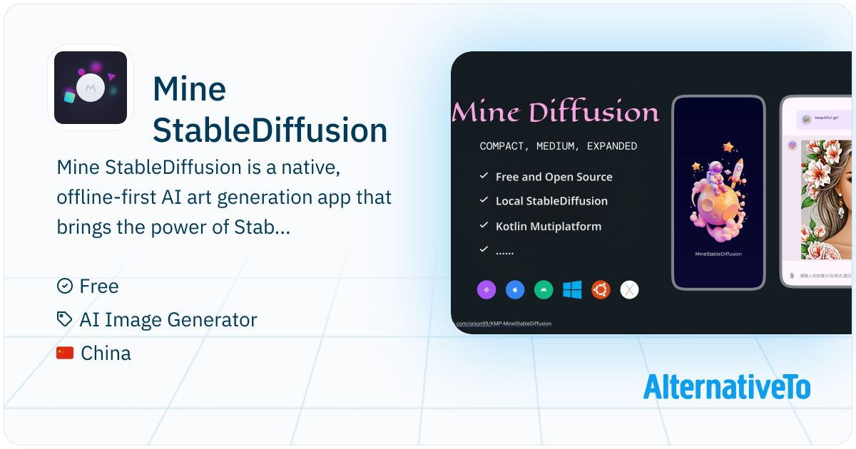 Mine StableDiffusion: Multiplatform AI image generation app powered by ...