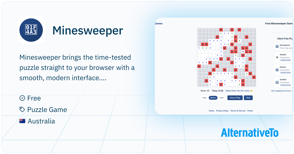 Minesweeper: Classic Minesweeper rebuilt for the browser by LogiqGames ...