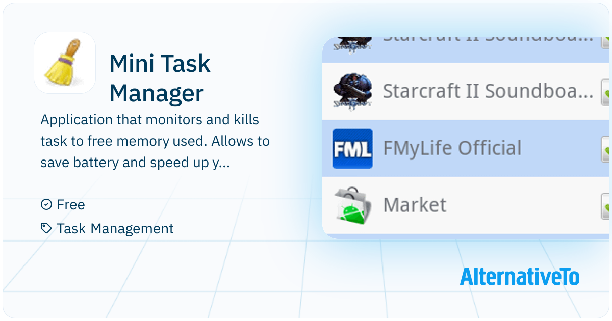 Mini Task Manager: Application that monitors and kills task to free ...
