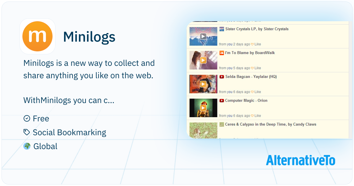 Minilogs: New way to collect and share | AlternativeTo