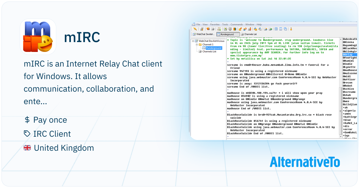 Mirc Key mIRC: Windows IRC client for global chat, scripting, encryption ...