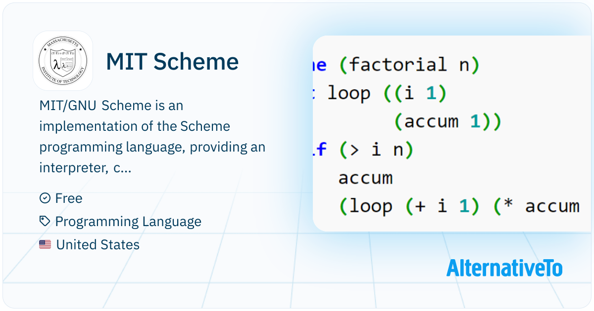 MIT Scheme: Implementation of Scheme providing an interpreter, compiler ...
