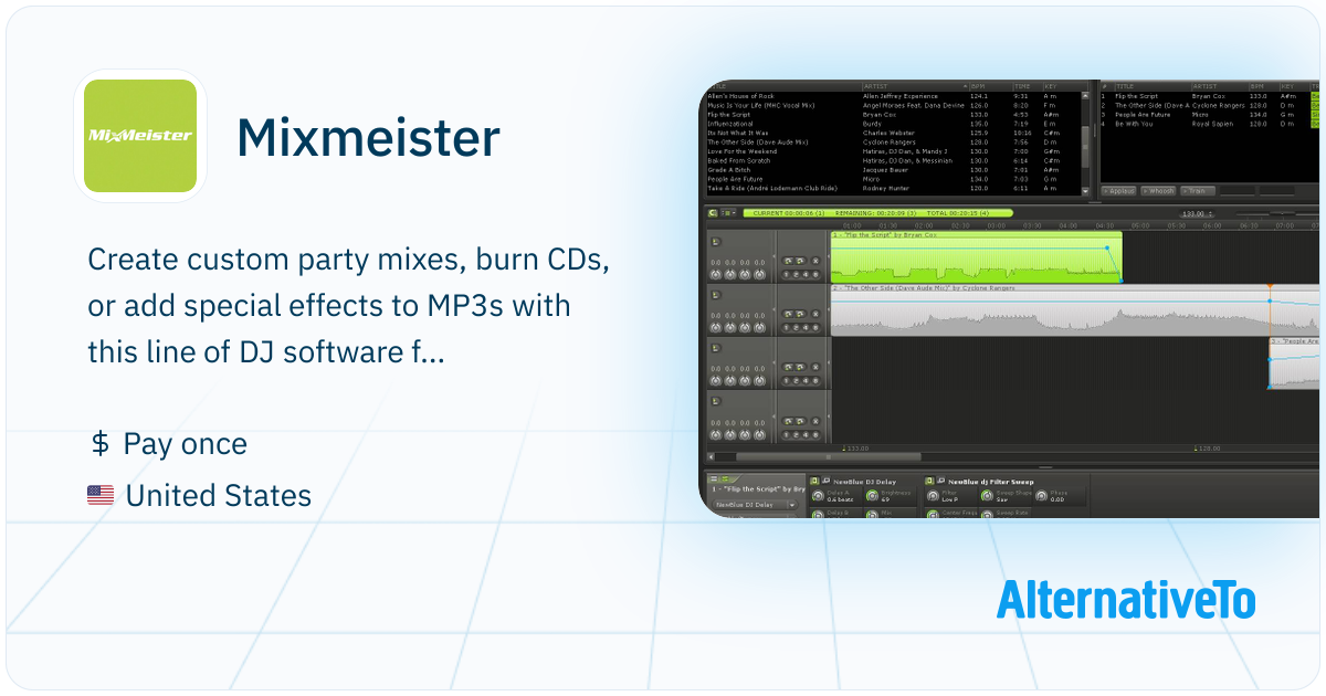 Mix Master Software Mixmeister: Create custom party mixes, burn CDs, or add | AlternativeTo