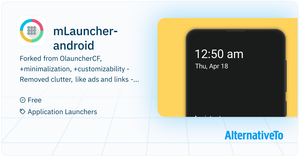 mLauncher-android: Minimal Launcher app for Android | AlternativeTo