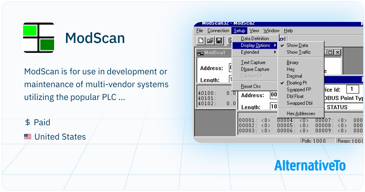 Modscan Software ModScan: Is for use in development or maintenance | AlternativeTo