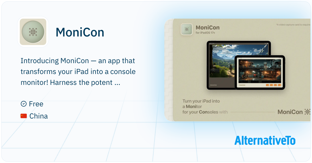 MoniCon: Turns iPad into portable console monitor with AI upscaling ...