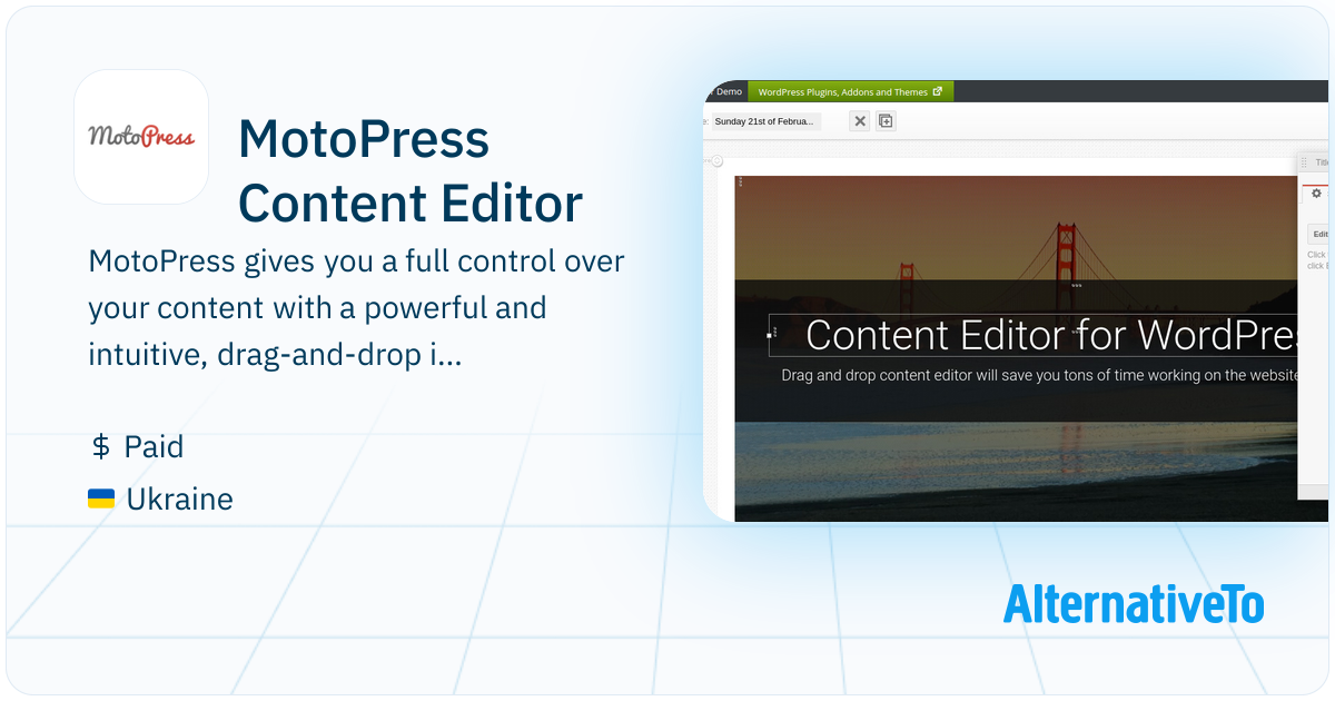 MotoPress Content Editor: Drag and drop content editor for any ...