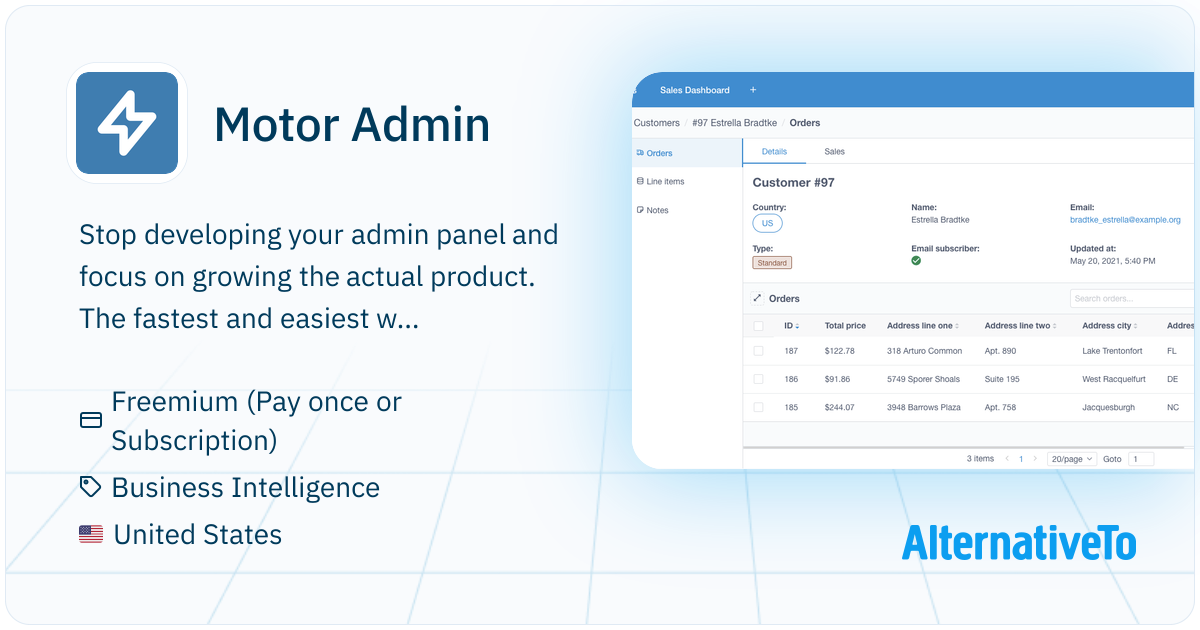 Motor Admin: No-code Admin panel and Business intelligence open-source ...