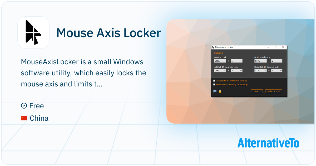 Mouse Axis Locker: MouseAxisLocker is a small Windows software utility ...