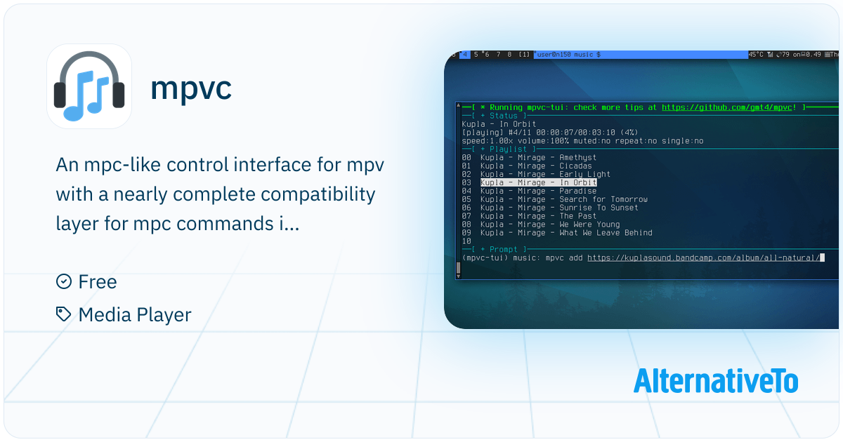 mpvc: A minimal mpc-like interface for controlling mpv from the shell ...
