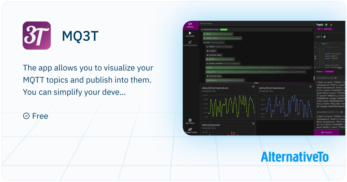 MQ3T: The last MQTT development tool you'll ever need | AlternativeTo