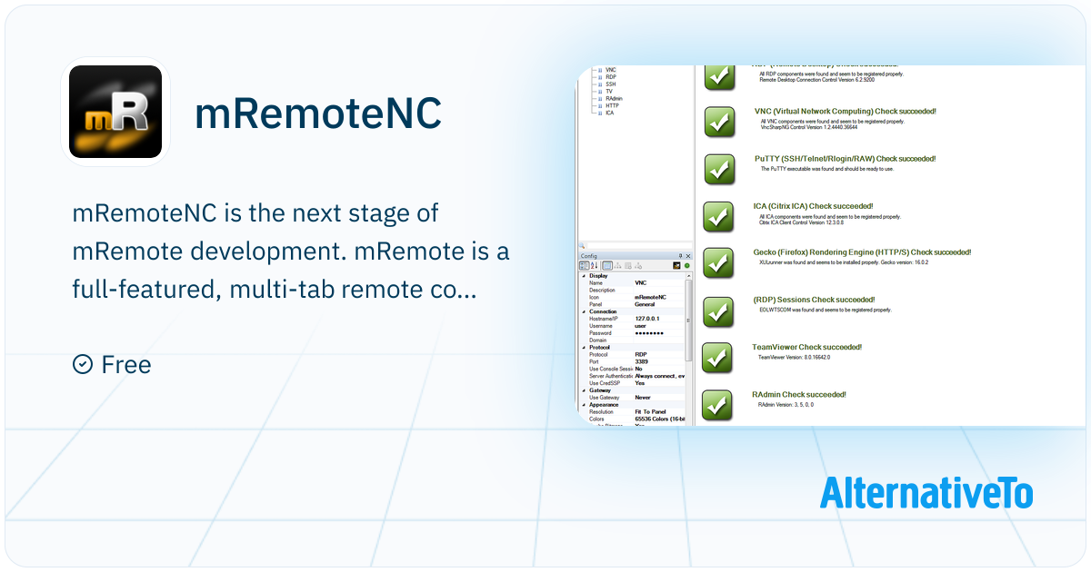 Mremote Remote mRemoteNC: The next stage of mRemote development | AlternativeTo