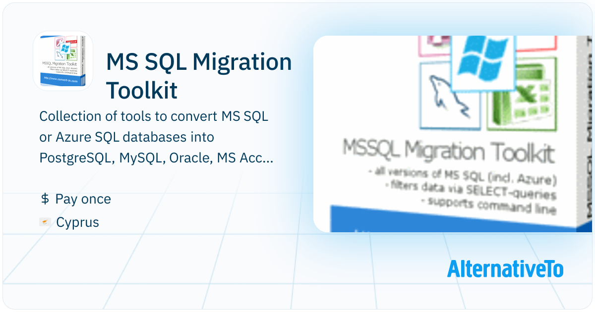 MS SQL Migration Toolkit: Software pack to convert any data source to ...