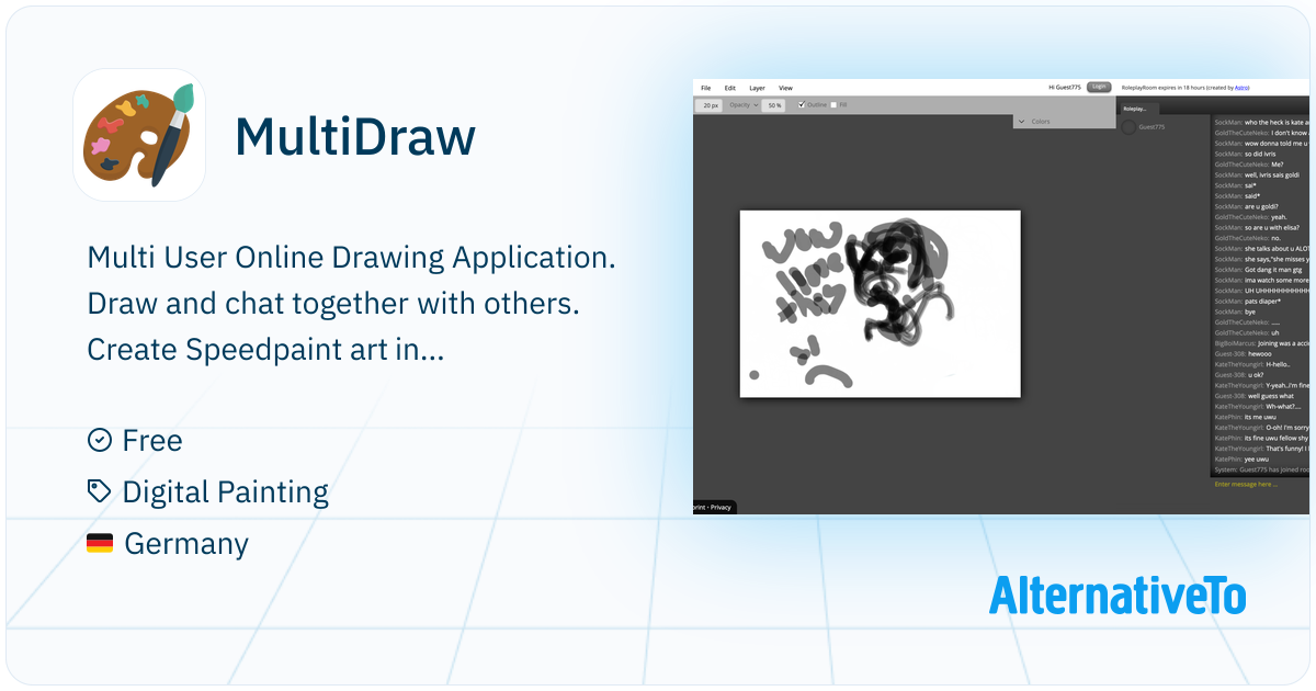 MultiDraw: Draw with others in real time | AlternativeTo