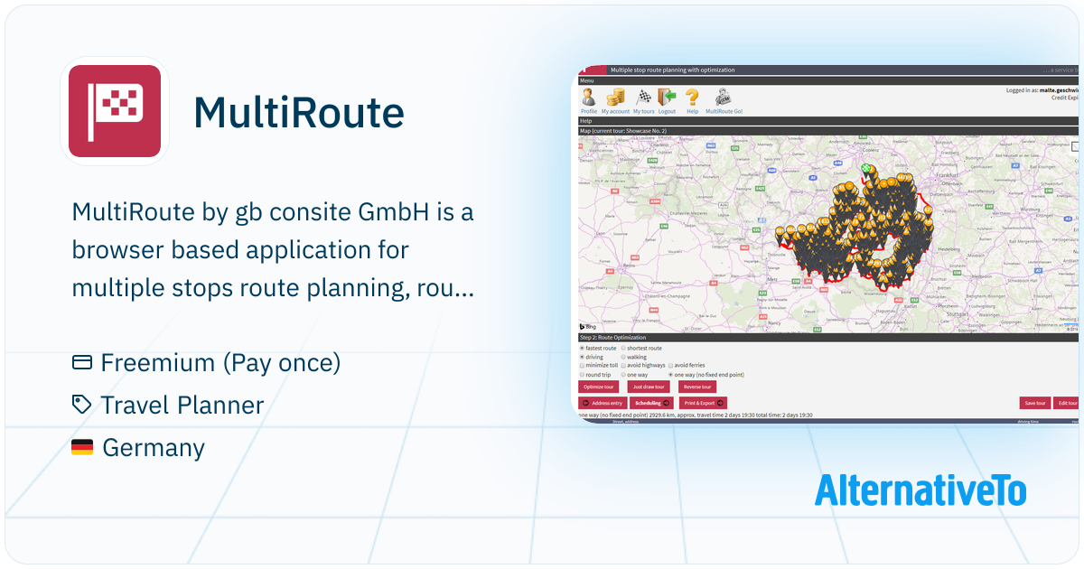 MultiRoute: By gb consite GmbH is a browser based application for ...