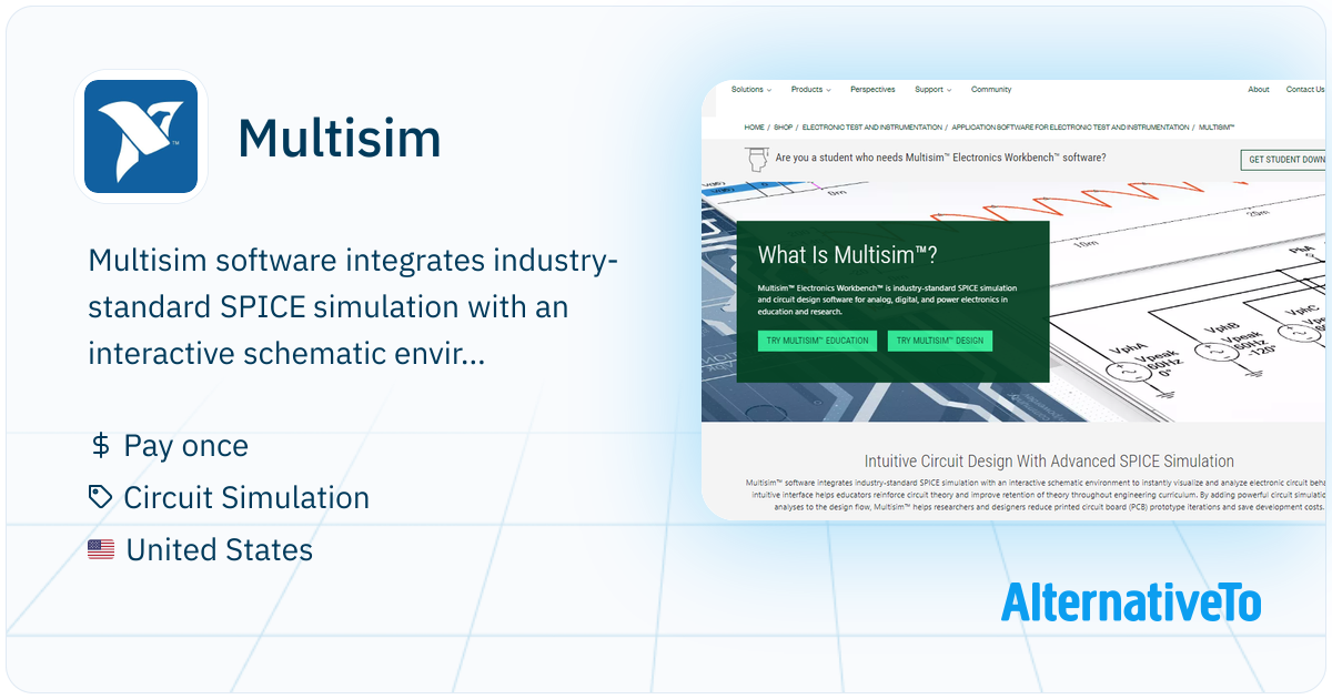 Multi Simulation Multisim: Is industry-standard SPICE simulation and circuit design ...