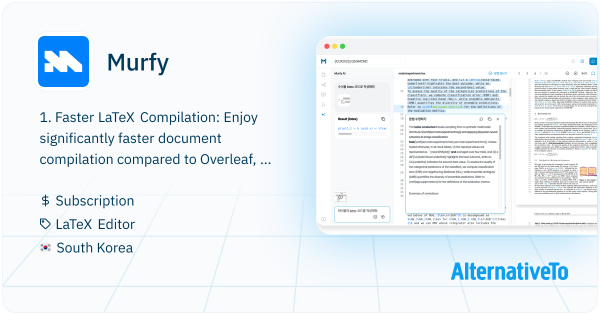 Murfy Script Murfy: Ai is an AI based web-based collaborative LaTeX editor designed ...