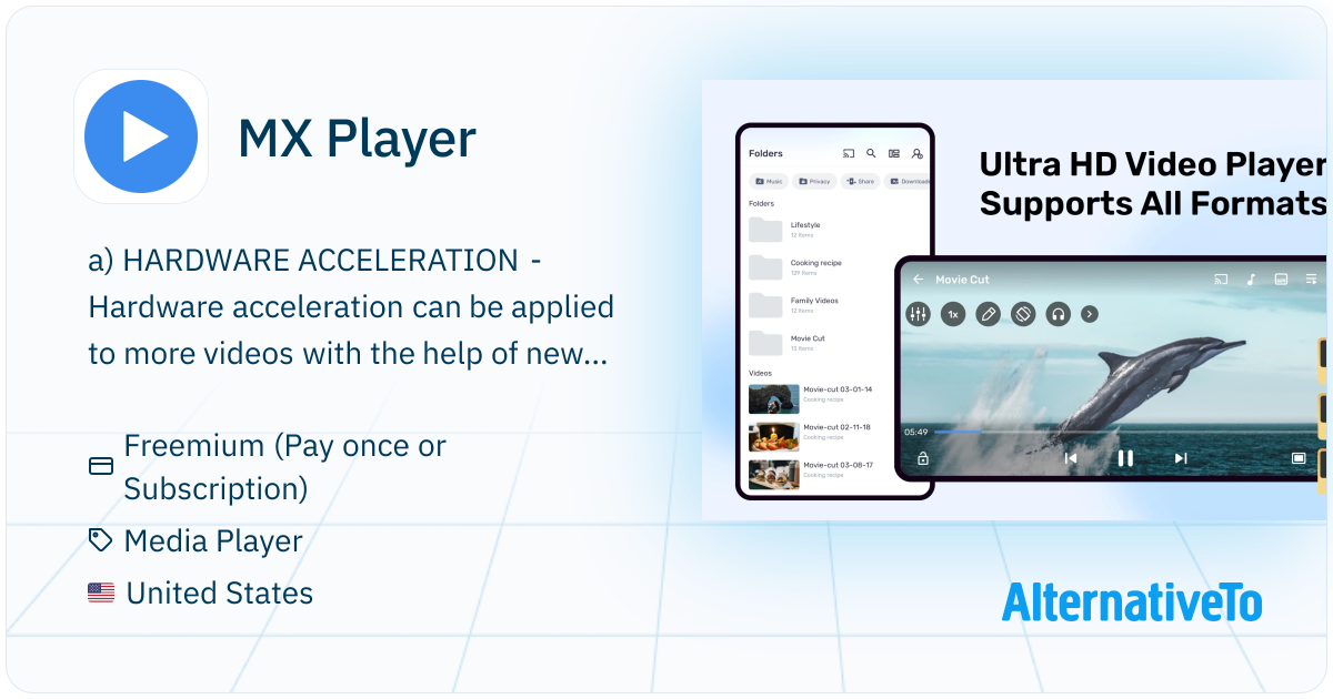MX Player Powerful video and music player with advanced hardware