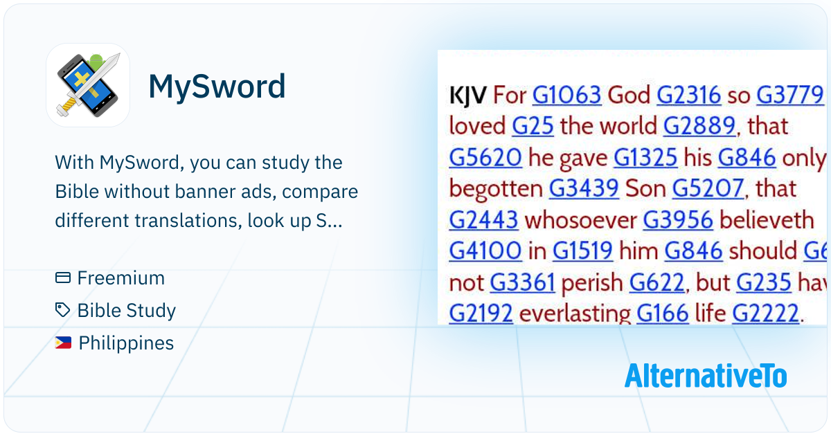 MySword With MySword, you can study the Bible without AlternativeTo