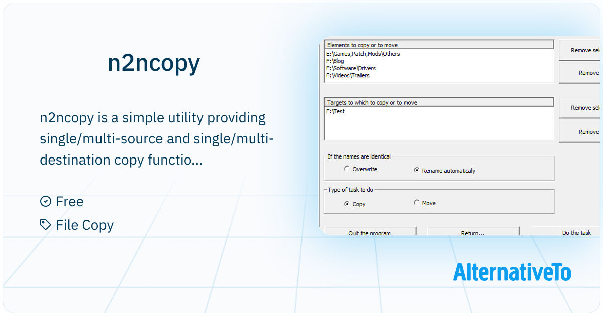 n2ncopy: Copy, or move, multiple files and folders to multiple ...
