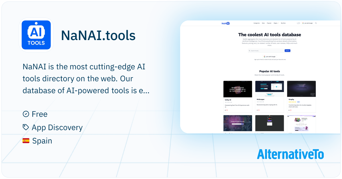 NaNAI.tools: NaNAI is the coolest AI tools database. Updated daily ...