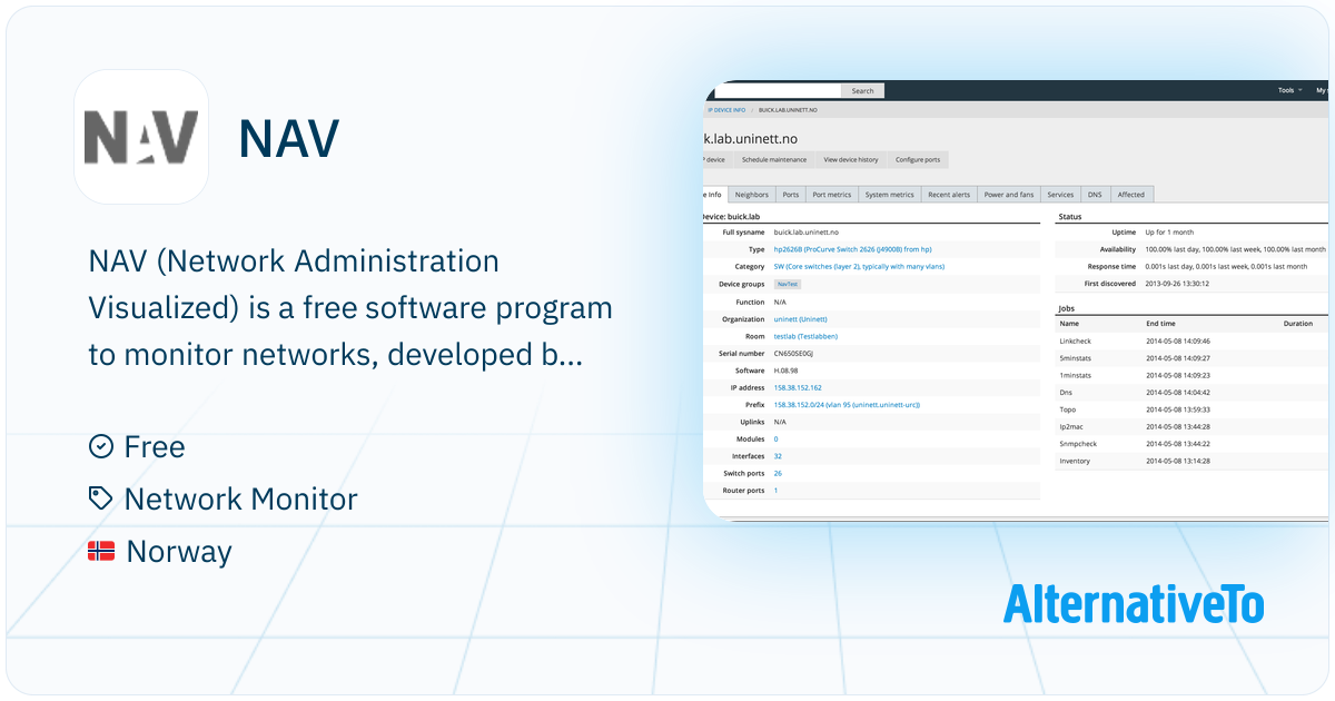 NAV: (Network Administration Visualized) is a free | AlternativeTo