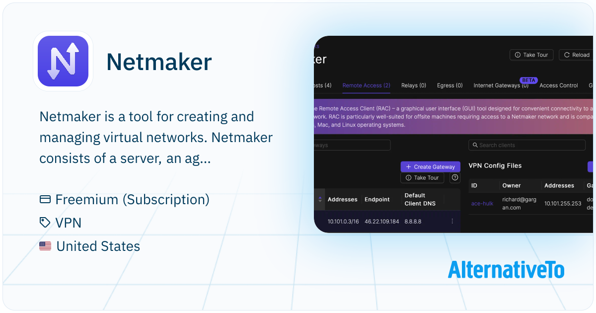 Netmaker Netmaker: Makes virtual networks using WireGuard and solves for complex ...