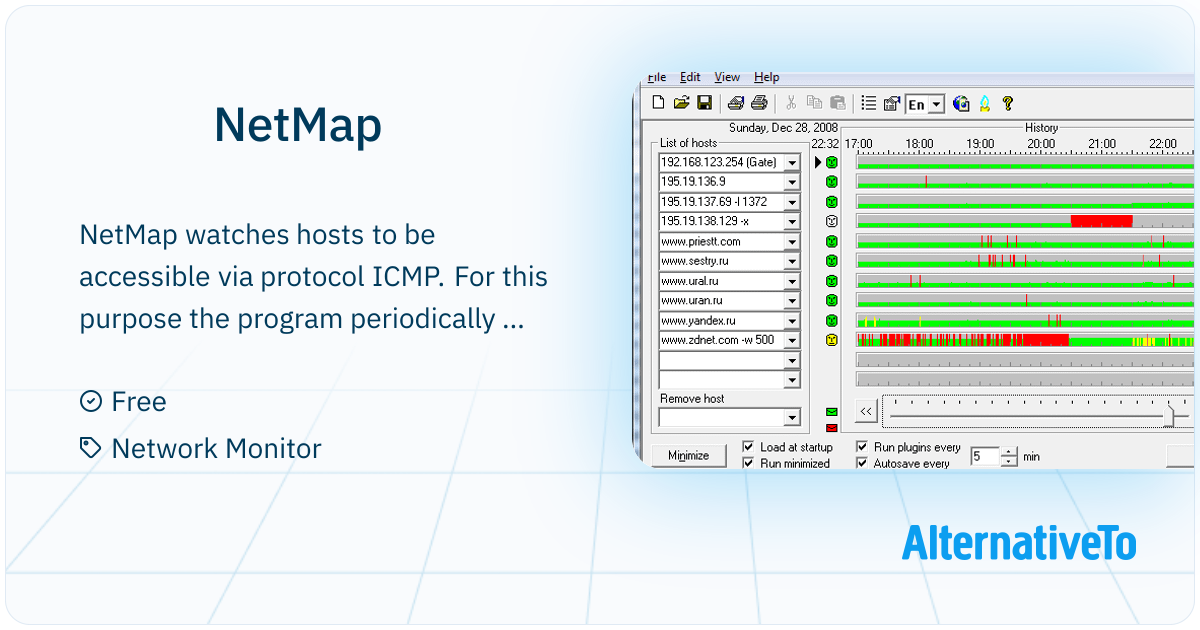 NetMap: Watches hosts to be accessible via | AlternativeTo