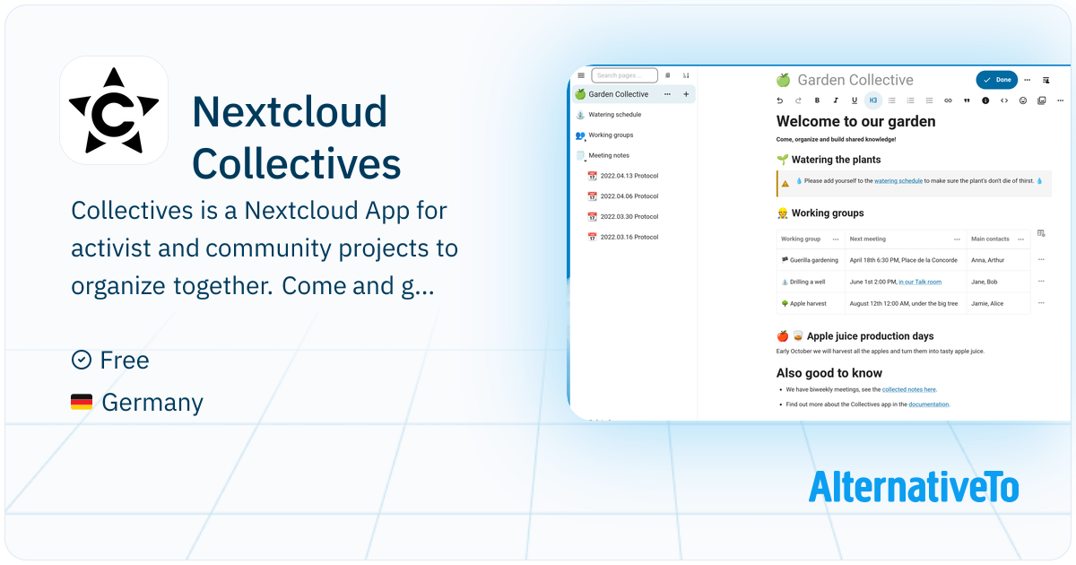 Nextcloud Collectives: Collectives is a Nextcloud App for activist and ...