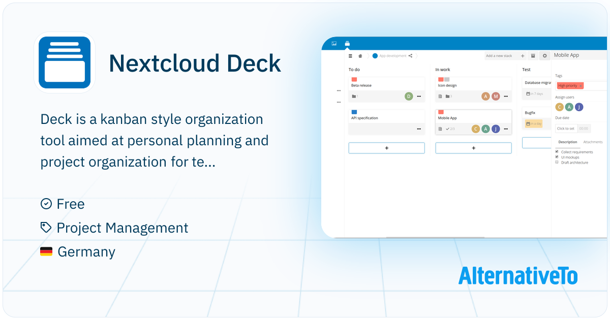 Nextcloud Deck: Deck is a kanban style organization tool aimed at ...