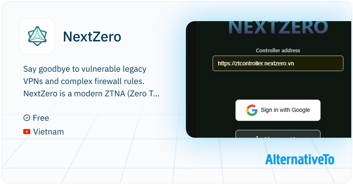 Nextzero Trans Part Logo NextZero: Zero Trust Network Access Platform - A replacement for legal ...