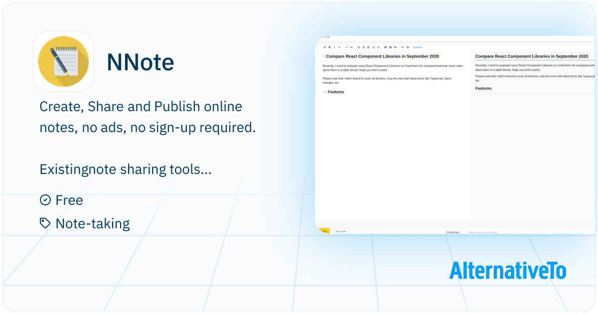 Note Log In NNote: Create, Share and Publish online notes, no ads, no sign-up ...
