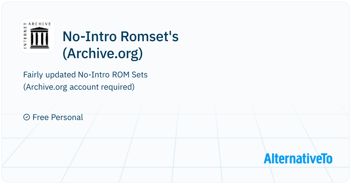 No-Intro Romset's (Archive.org): Fairly Updated archive.org where you ...