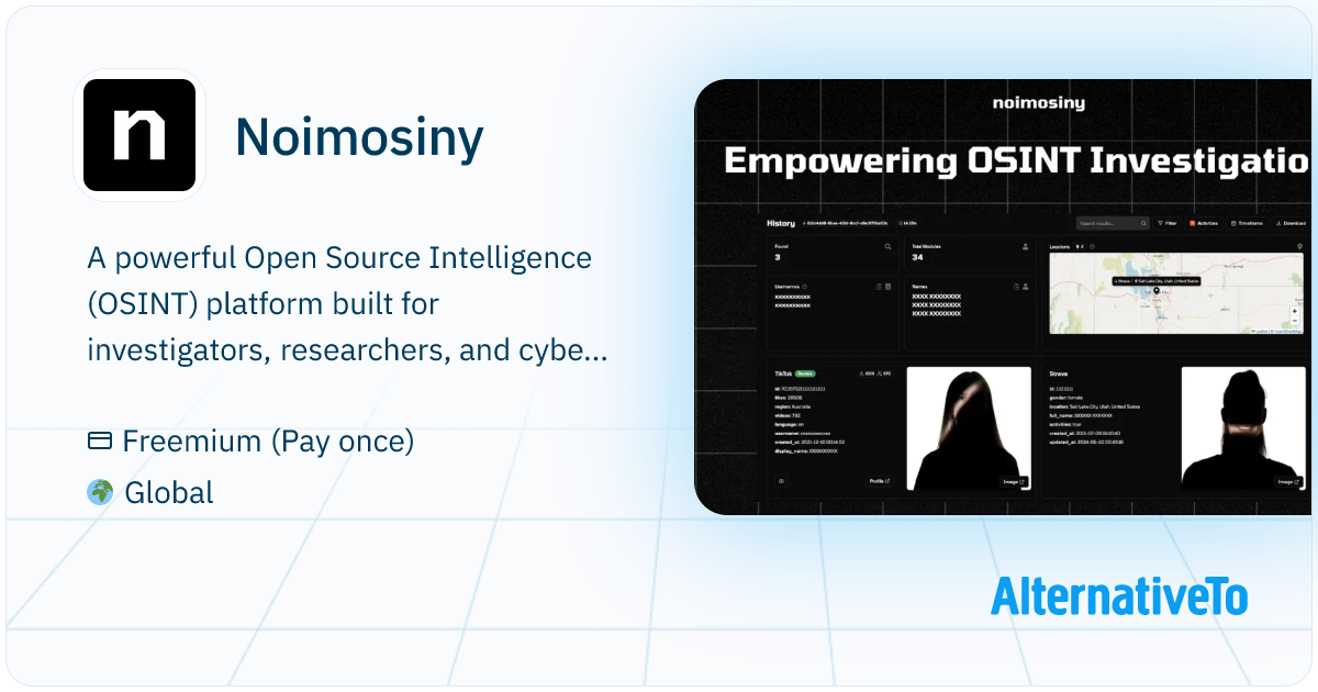 Noimosiny: An OSINT investigation platform with 100+ modules for ...
