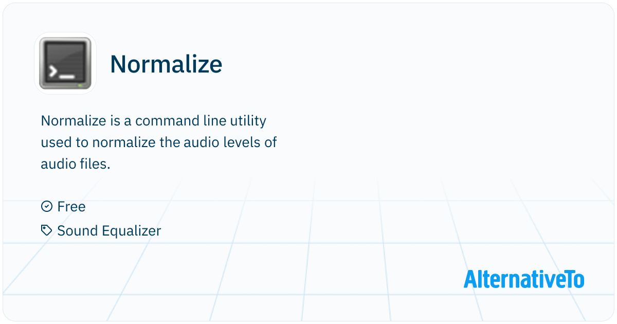 Normalize Dodge Normalize: Command line utility used to | AlternativeTo