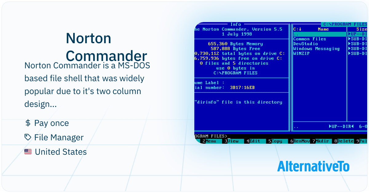Nc Commander Norton Commander: MS-DOS based file shell that was widely popular due ...