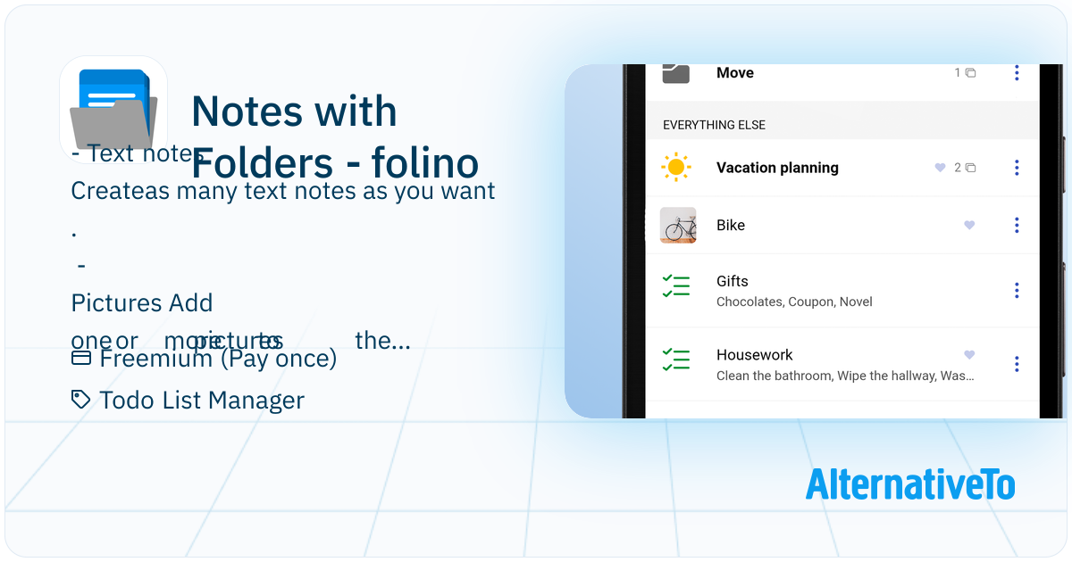 Notes Folder Web Apps Notes with Folders - folino: Organize your notes and sort them into any ...