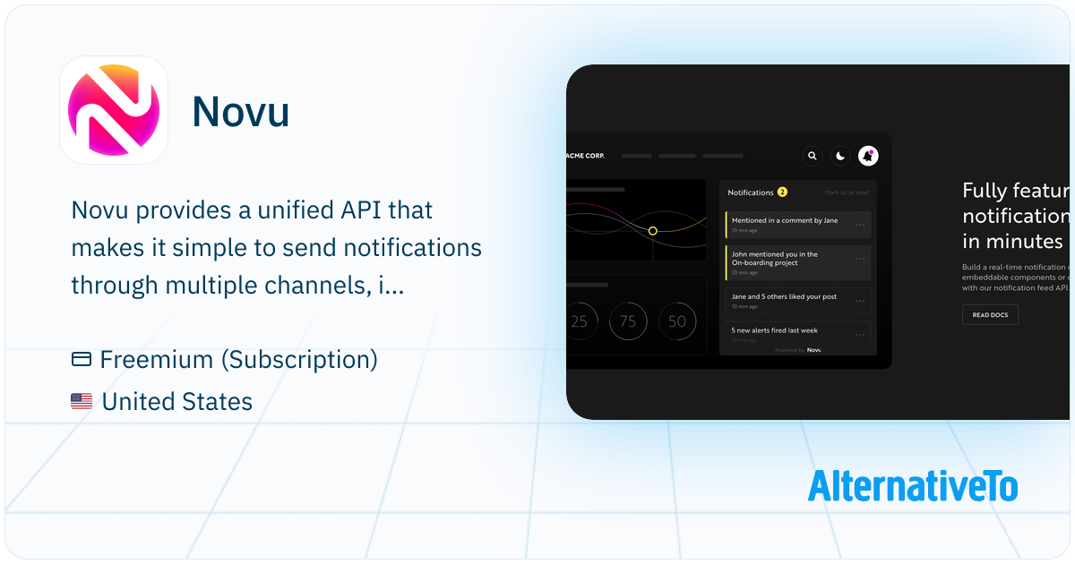 Novu: The ultimate library for managing multi-channel transactional ...