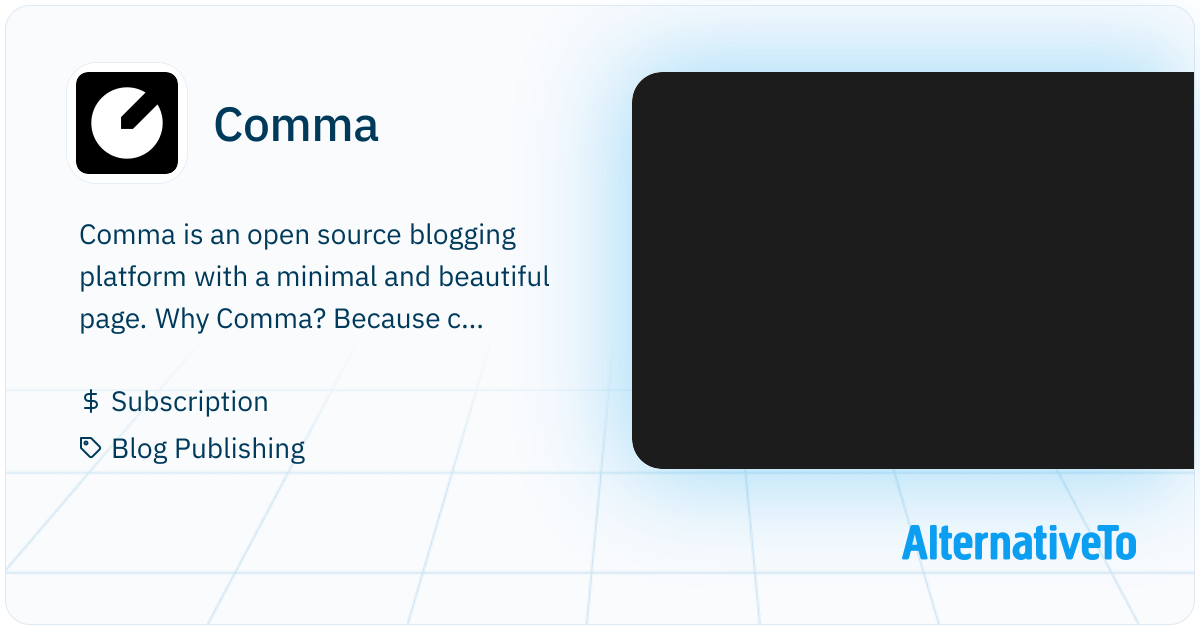 Comma: Open source blogging platform with a minimal and beautiful page ...