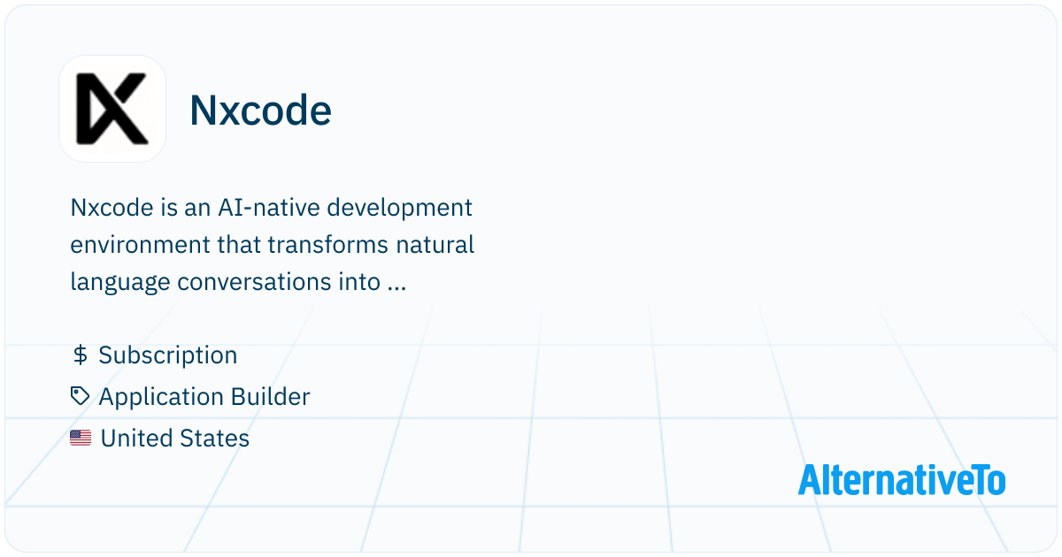 Nxcode: AI-native development environment | AlternativeTo