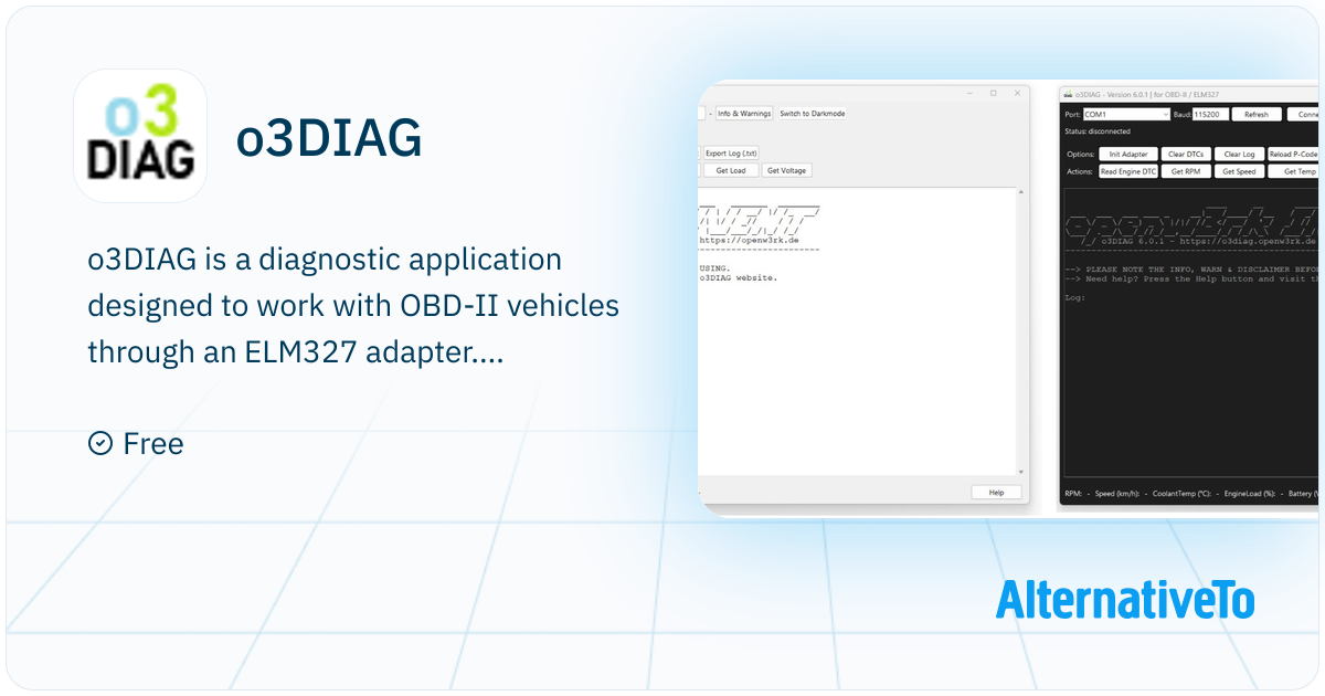 o3DIAG: A free open source OBD-II diagnostic tool | AlternativeTo