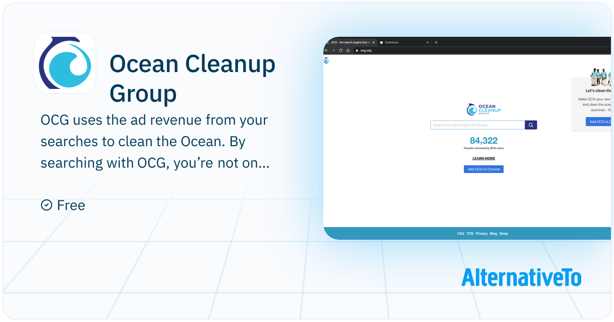 Ocean Cleanup Group: Chrome extension that allows you to search the web ...