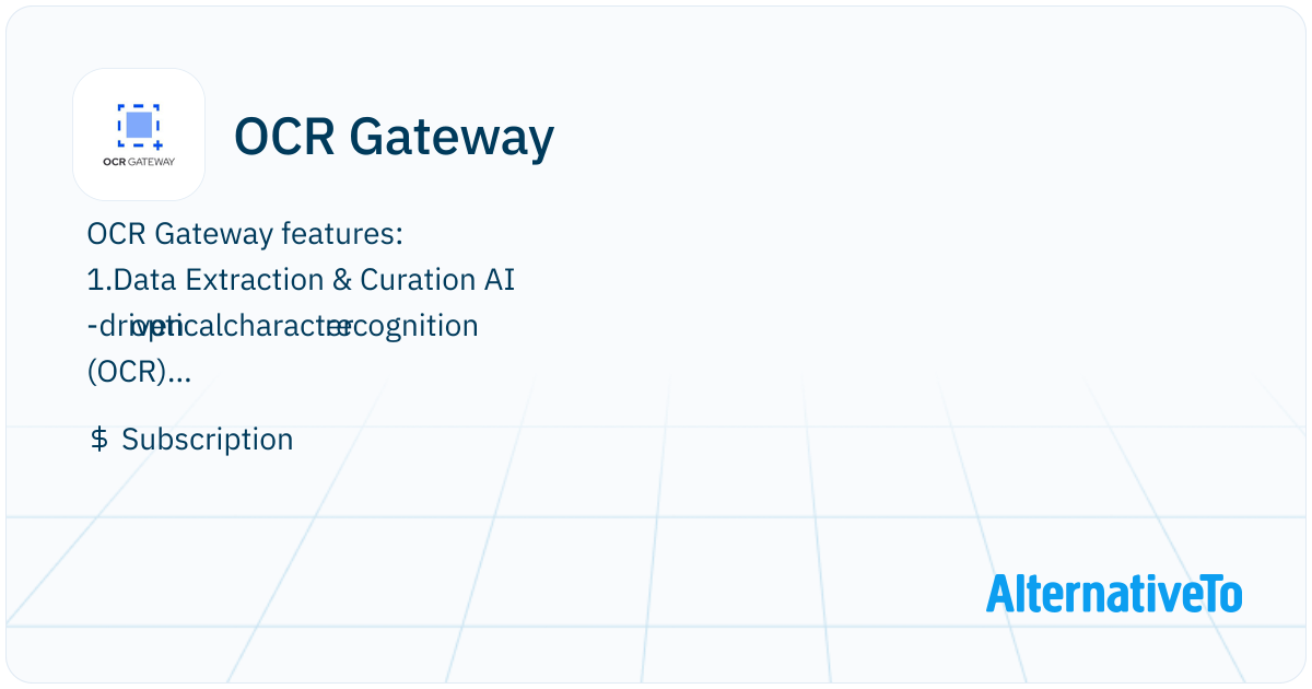OCR Gateway: The most accurate OCR tool that helps you to optimize ...