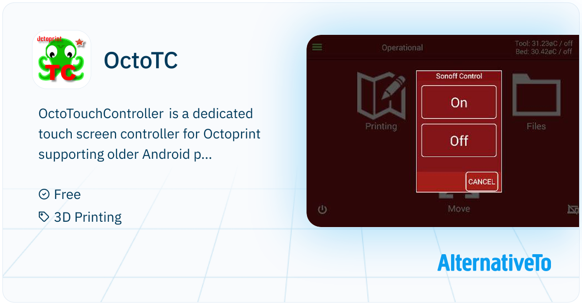 OctoTC: Dedicated touch screen Octoprint UI for older Android phones ...
