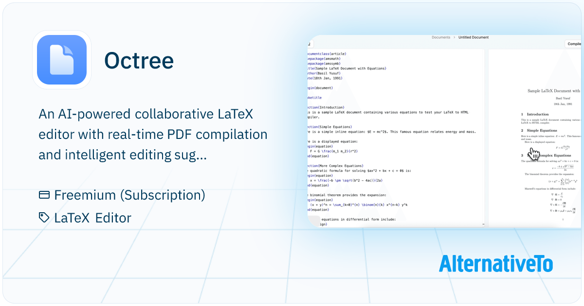 Octree: The intelligent LaTeX editor that makes academic writing feel ...