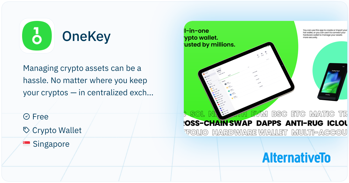 OneKey: Secure, open source and community driven crypto wallet runs on ...