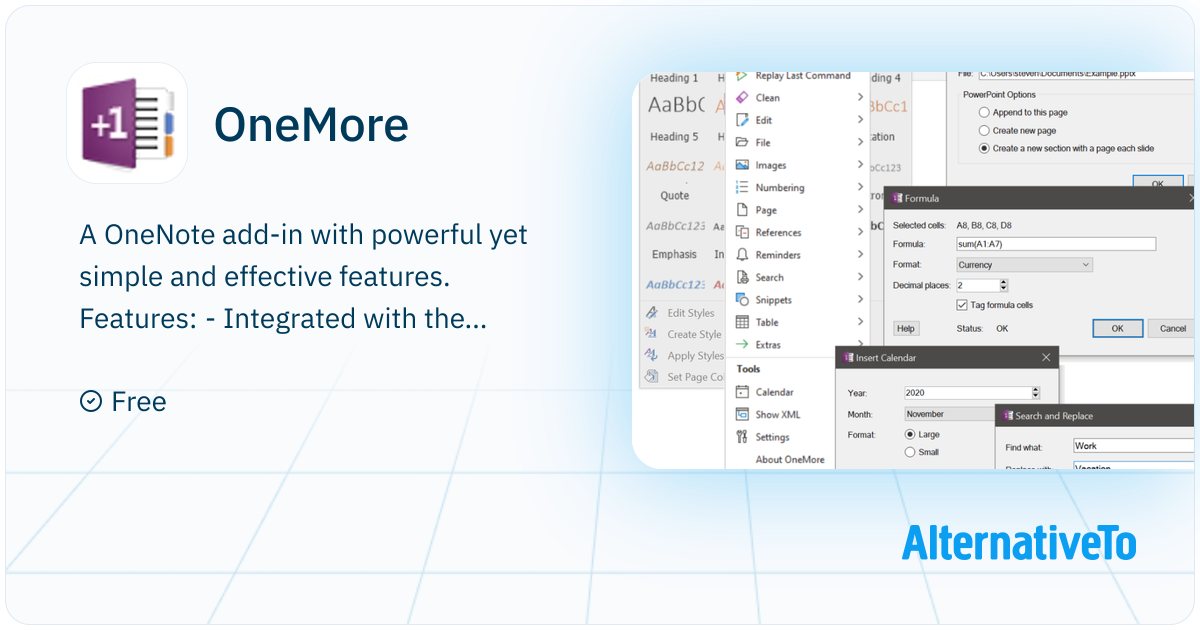 One More Note OneMore: A OneNote add-in with simple, yet powerful and useful features ...